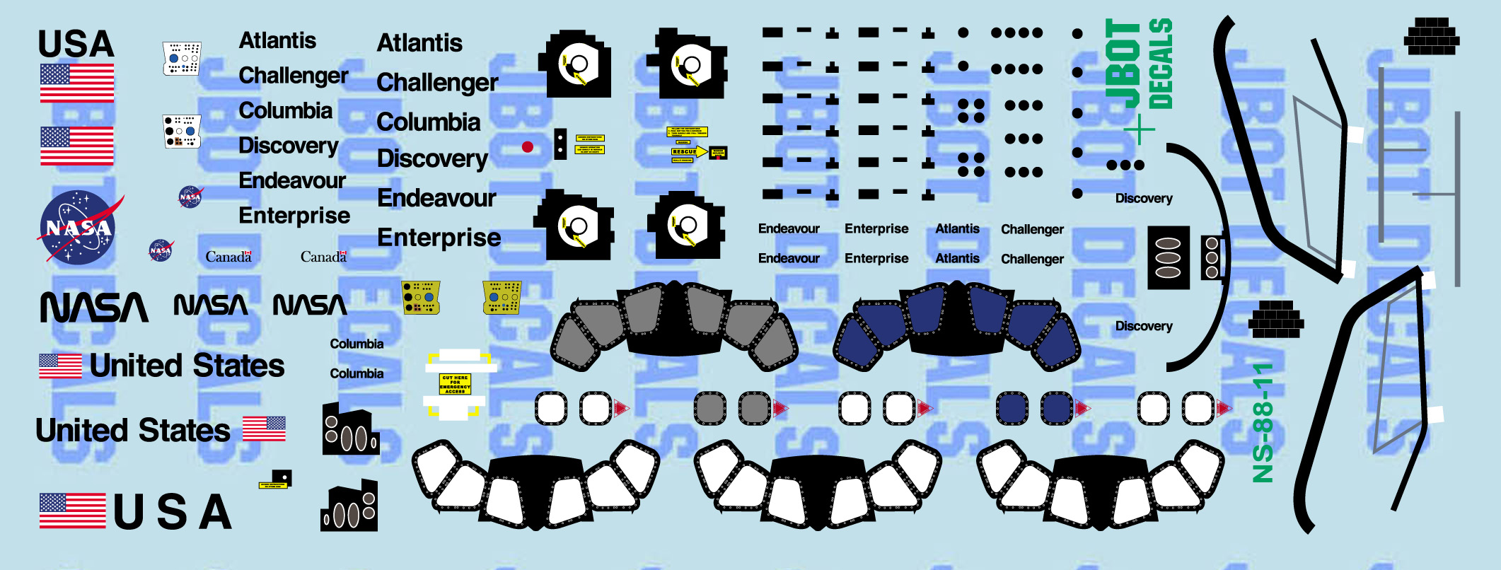 JBOT Decals Buran Shuttle